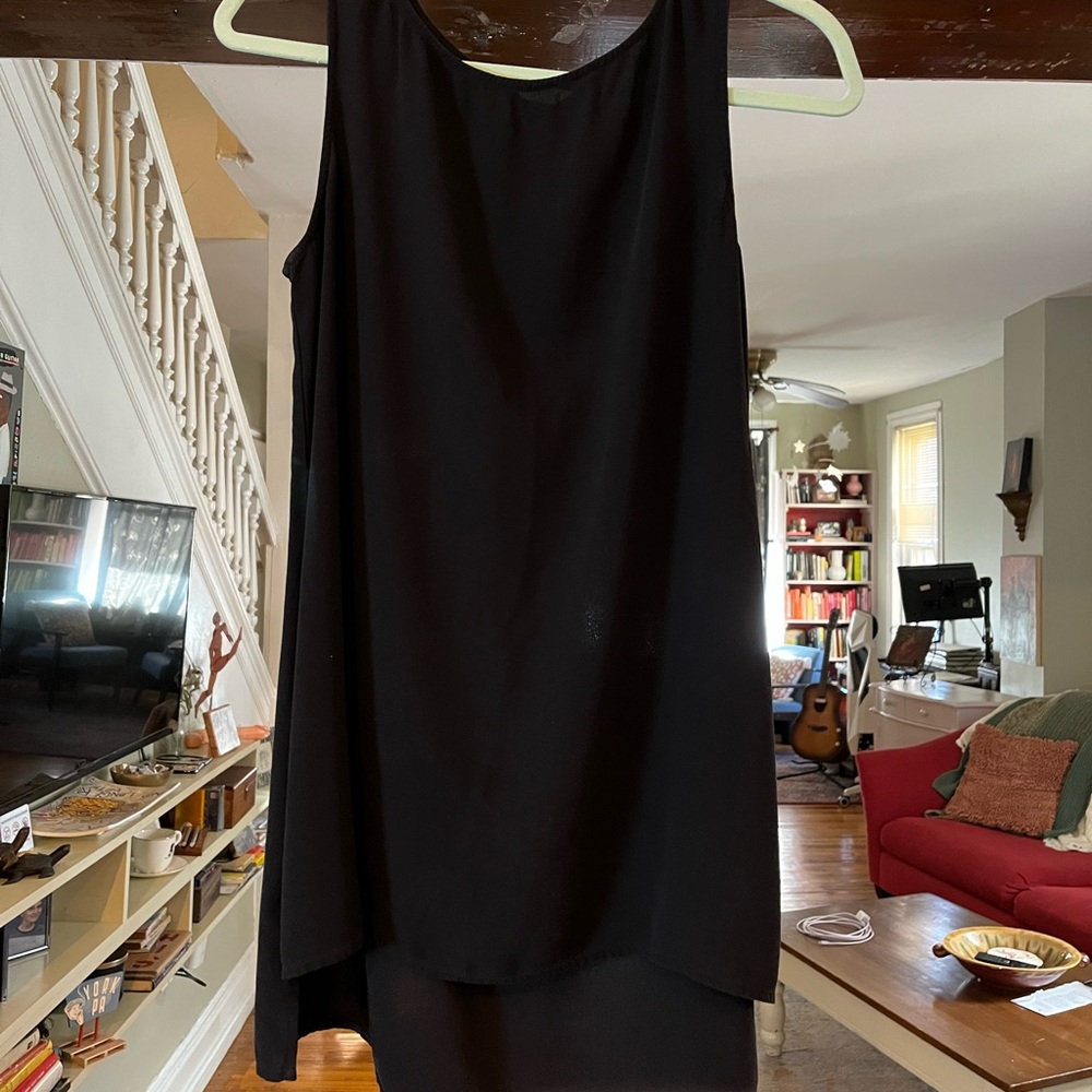 Eileen Fisher Classic Hi-Lo Black Sleeveless Shell/Tunic